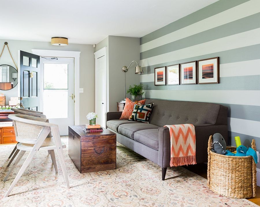 Beautiful-living-room-looks-perfect-with-a-simple-sofa-and-a-striped-accent-wall