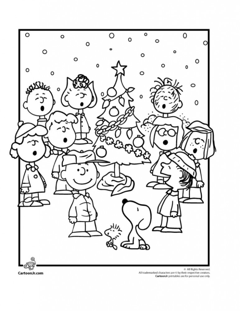 4_Charlie-Brown-Christmas-Coloring-Pages-with-the-Peanuts-Gang-Cartoon-Jr.-791x1024