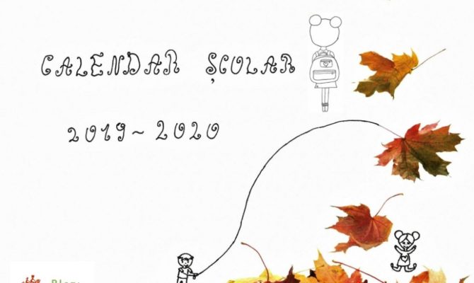 Calendar Școlar 2019/2020. Varianta ce se poate tipări