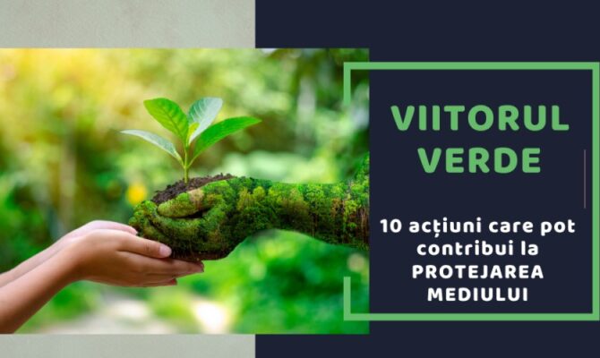 10 acțiuni care pot contribui la protejarea mediului, la VIITORUL VERDE